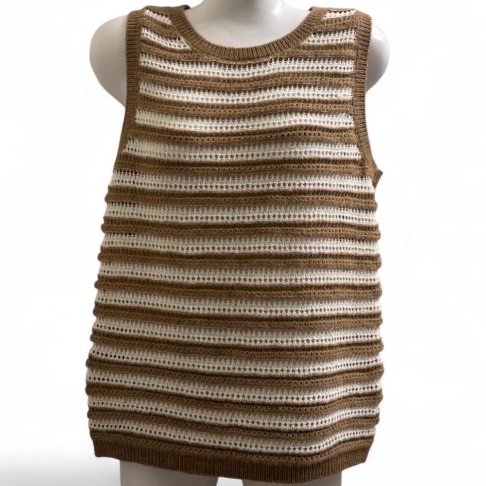 Striped Brown and Cream Women’s Vest